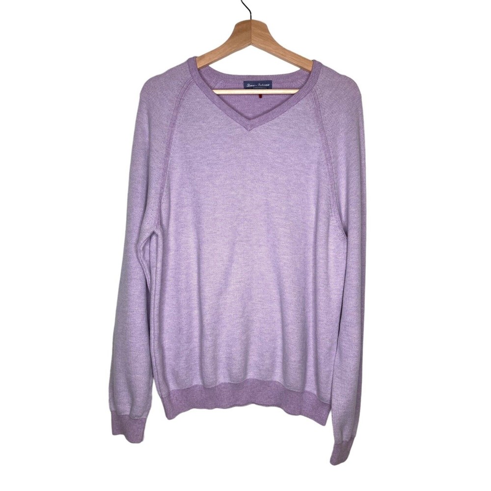 Tommy Bahama Pima Cotton Sweater Make Mine A Double V Neck Reversible Large L